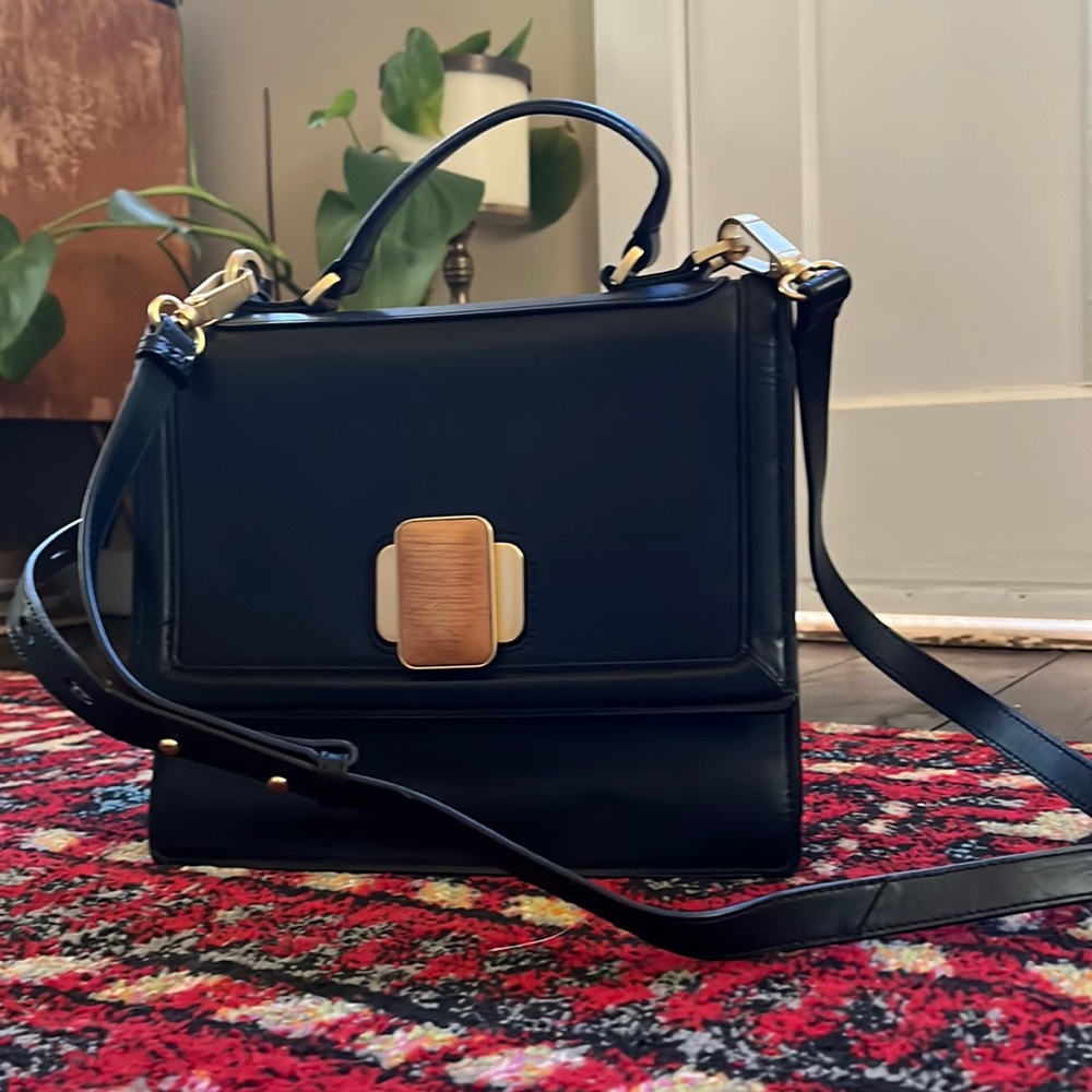 Black leather Via Spiga purse - NWOT